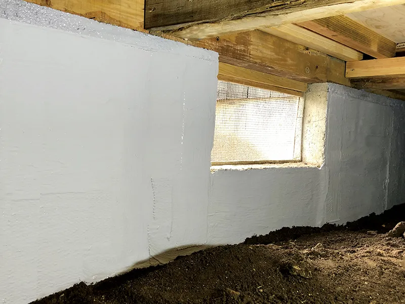 内側の換気口のクラック補修 施工後